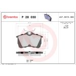 Juego de pastillas de freno BREMBO P 28 030, atrás