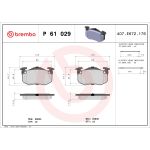 Levyjarrun jarrupalasarja BREMBO P 61 029