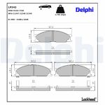Remblokset DELPHI LP543, voorkant, achter