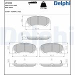 Bromsbeläggssats DELPHI LP3693, fram