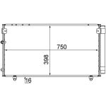 Condensator, airconditioning MAHLE AC 606 000S