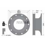 Disque de frein TEXTAR 93126900 à l'arrière, ventilé, 1 pièce