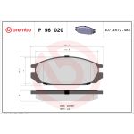 Bromsbeläggssats, skivbroms BREMBO P 56 020