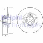 Disco de freno DELPHI BG9114RS hinten, macizo, 1 Pieza