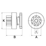 Embrague de rueda libre, motor de arranque HC-CARGO F 032 235 199