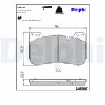 Bromsbeläggssats DELPHI LP3626, fram