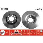 Disco de freno TRW DF1222 vorne, ventilado , altamente carbonizado, 1 Pieza