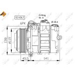 Ilmastoinnin kompressori EASY FIT NRF 32053