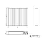 Luchtfilter voor de cabine BLUE PRINT ADBP250125