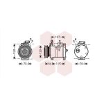 Compressor, ar condicionado VAN WEZEL 0700K115