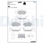 Jeu de plaquettes de frein DELPHI LP5070EV