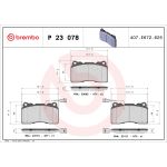 Remblokset BREMBO P 23 078, voor