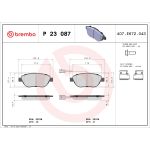 Juego de pastillas de freno BREMBO P 23 087, delante