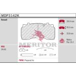 Jeu de plaquettes de frein, frein à disque MERITOR MDP3142K