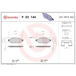 Jarrupalasarja BREMBO P 23 144, edessä