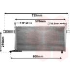 Condensador, sistema de ar condicionado VAN WEZEL 13005194