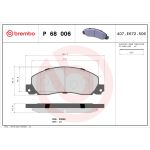 Bromsbeläggssats, skivbroms BREMBO P 68 006