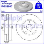 Bremsscheiben DELPHI BG5296C vorne, belüftet, hochkarbonisiert, 2 Stück