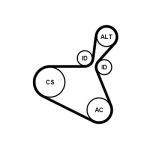 Keilrippenriemensatz Continental CTAM 6PK1179 EXTRA K1