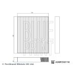 Kupéfilter BLUE PRINT ADBP250118