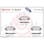 Jeu de plaquettes de frein à disque BREMBO P 78 011