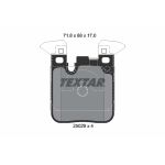Kit de plaquettes de frein, frein à disque TEXTAR 2502902, Arrière