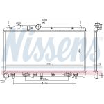 Radiador, refrigeración del motor NISSENS 67741