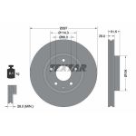 Disco de freno TEXTAR 92257405 delantero, ventilado , altamente carbonizado, 1 Pieza