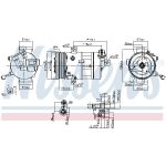 Compresseur de climatisation NISSENS 890667