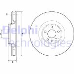 Disco de freno DELPHI BG9172C delantero, ventilado , 1 Pieza