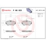 Jogo de pastilhas de travão, travão de disco BREMBO P 68 023