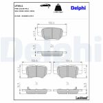 Bremsbelagsatz DELPHI LP3611, Hinten