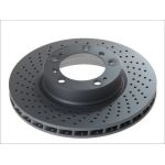 Disco de freno ATE 24.0128-0131.1 frente, ventilado, altamente carbonizado, 1 pieza