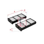 Filtre, air de l'habitacle SOFIMA S 3274 C