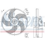 Ventilador, refrigeración del motor NISSENS 85668