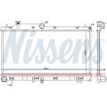Radiador, refrigeración del motor NISSENS 67724