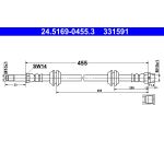Tubo flessibile del freno ATE 24.5169-0455.3