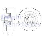 Bremsscheibe DELPHI BG9135RS hinten, voll, 1 Stück