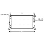 Radiateur moteur AVA COOLING OLA2220