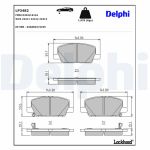 Bromsbeläggssats DELPHI LP3482, fram