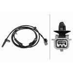Sensor do ABS traseiro, direito HELLA 6PU 358 219-061