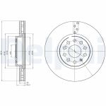 Bremsscheiben DELPHI BG4330C vorne, belüftet, hochkarbonisiert, 2 Stück