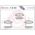 Bromsbeläggssats, skivbroms BREMBO P 28 094