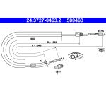 Cable, freno de estacionamiento ATE 24.3727-0463.2