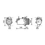 Compressore aria condizionata AVA COOLING BWAK408