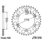 Couronne moto arrière JT JTR510,50