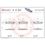 Bromsbeläggssats, skivbroms BREMBO P 11 011