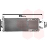 Condensador, sistema de ar condicionado VAN WEZEL 09005248