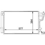 Condensador, sistema de ar condicionado MAHLE AC 697 000P