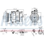 Airconditioning compressor NISSENS 89232